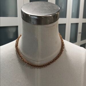 Rose Gold Choker Necklace with Braided Design